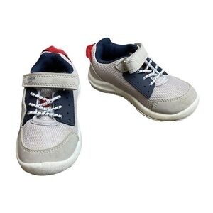 OshKosh B’gosh Boys Red White Blue and Gray Sneakers Size 6M
